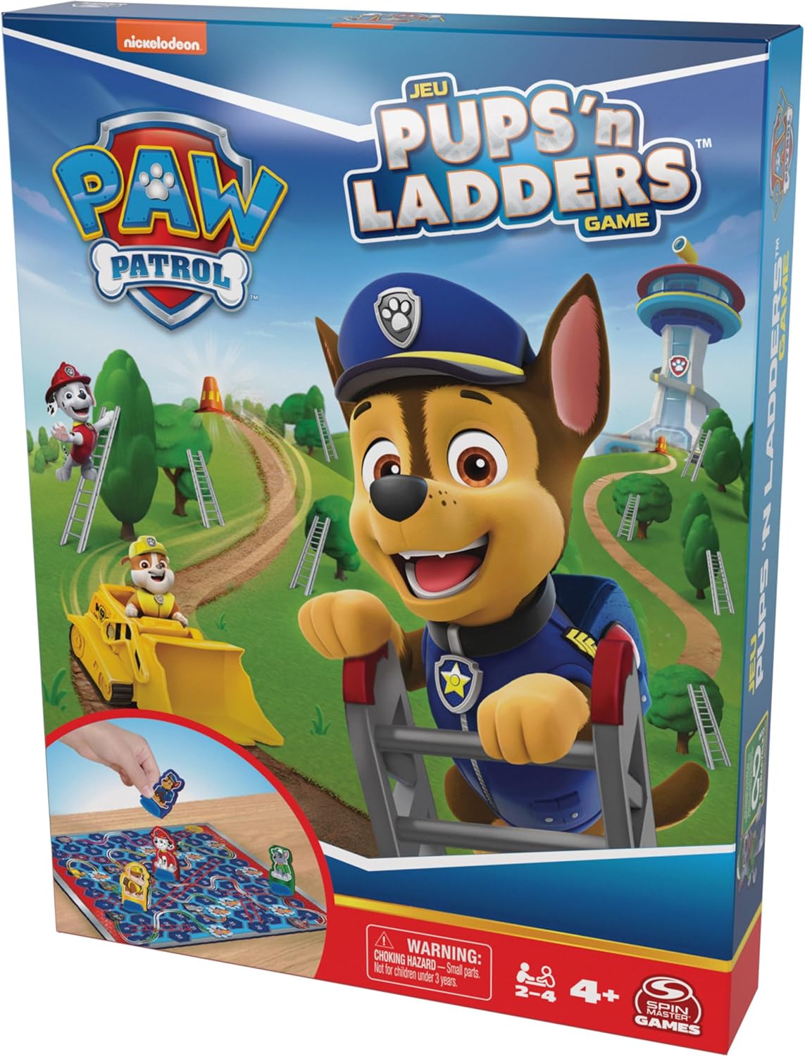 Spin Master Games, PAW Patrol Pups ‘N Ladders Game, PAW Patrol Toys, Classic Activity Toy, for Kids & Family, 2-4 Players, for Ages 4 & Up Paw Patrol Pups ?N Ladders Game