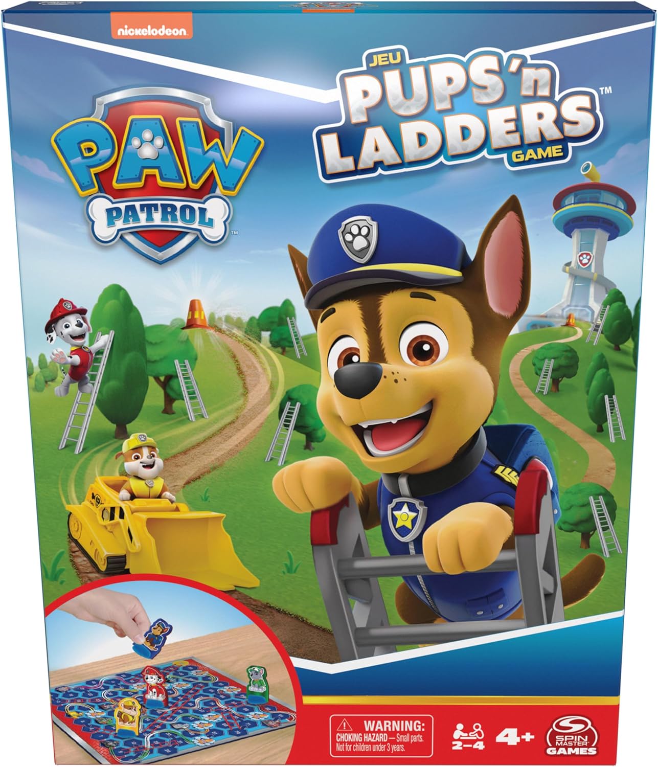 Spin Master Games, PAW Patrol Pups ‘N Ladders Game, PAW Patrol Toys, Classic Activity Toy, for Kids & Family, 2-4 Players, for Ages 4 & Up Paw Patrol Pups ?N Ladders Game