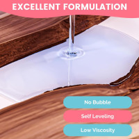 NASUBI Epoxy Resin Kit - 68OZ Crystal Clear Resin for Crafts, Mold, Wood, Jewelry Making, Art Casting Resin for Art, NO Bubble, 2 Part Clear Epoxy with Silicone Cups, Sticks, Pigment 68oz/1.93L