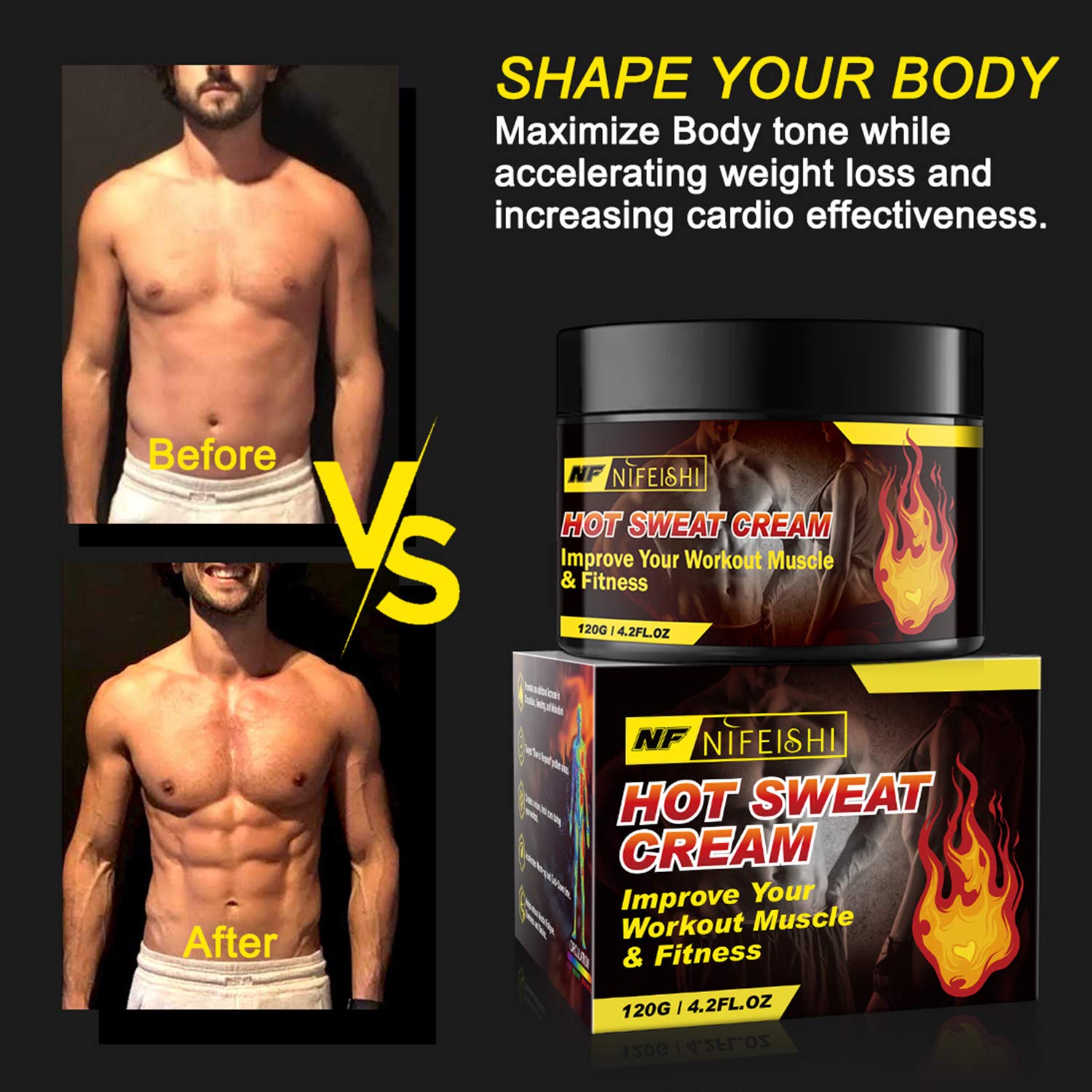 Hot Cream, Fat Burning Cream for Belly, Cellulite Firming & Slimming Cream for Men and Women, Weight Loss Slimming Workout Enhancer, Cellulite Treatment for Thighs, Legs, Abdomen, Arms and Buttocks