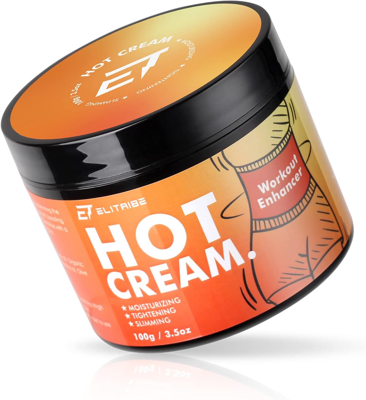 Hot Cream Sweat Workout Enhancer Gel - Fat Burning, Cellulite & Firming Body Lotion for All Skin Types - 3.5 oz