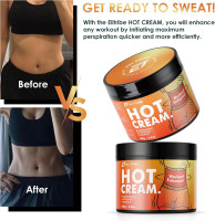 Hot Cream Sweat Workout Enhancer Gel - Fat Burning, Cellulite & Firming Body Lotion for All Skin Types - 3.5 oz