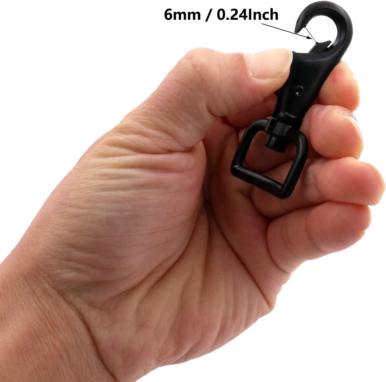Wholesale BIKICOCO 1'' Swivel Trigger Tilt & Bump Thumb Knob Bolt Snap Hook  Lobster Clasp for Dog Leash Collar, Webbing, Black - Pack of 10 Black x 10  Pcs