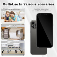 without Logo - Non Working Replica 1:1 Phone Dummy Display Phone Model for Phone 12 Pro / 12 Pro Max Fake Model Toy (Grey Blackscreen, 6.1inches)