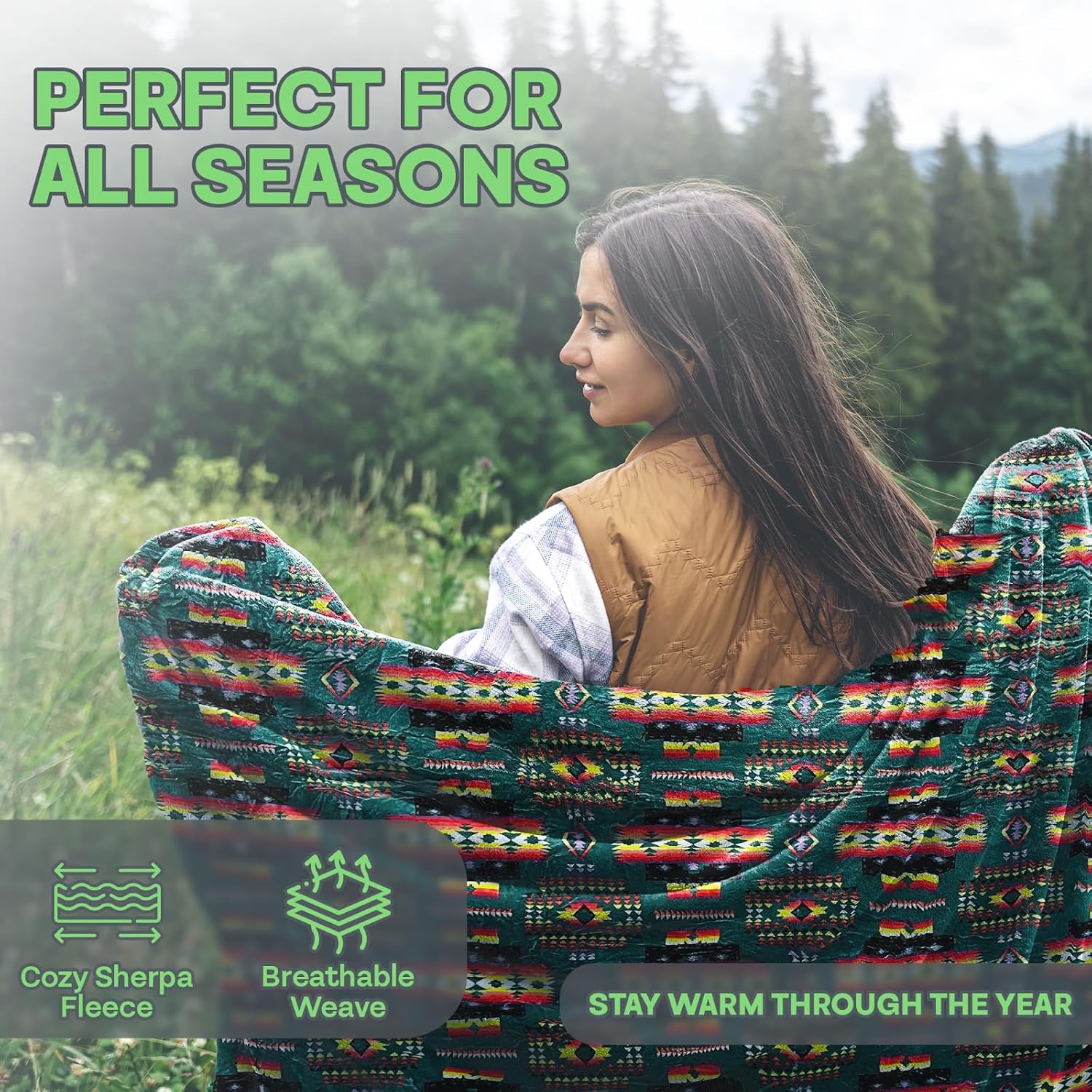 Sacred Thread Fleece Blanket 79