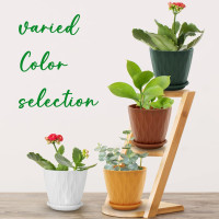 6 inch Plant Pots, 5 Pack Flower Pots Outdoor Indoor, Planters with Drainage Holes and Tray Saucers(Multicolor) Multicolor 6 inch