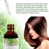 Rosemary Essential Oil, Rosemary Hair Growth Oil for Hair, Nourishes Scalp, Light Weight, Non Greasy, Improves Scalp Circulation, Hair Growth Serum for Men and Women