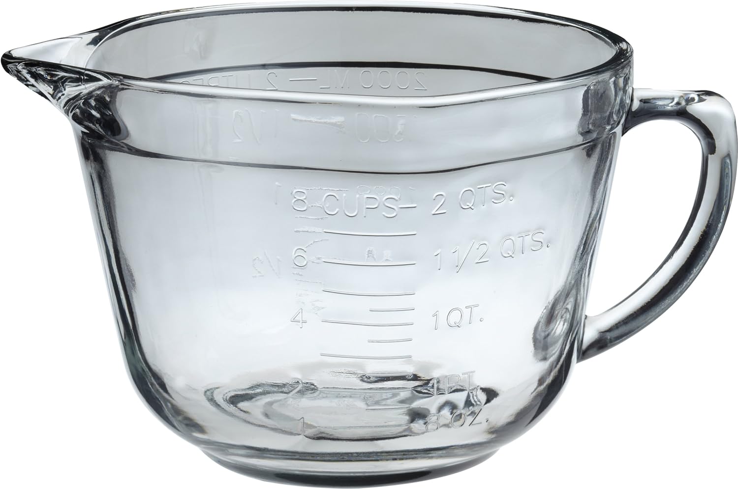 Anchor Hocking Batter Bowl, 2 Quart Glass Mixing Bowl