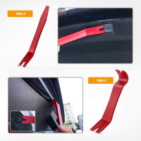 GOOACC 5 PCS Nylon Auto Trim Removal Tool Kit No-Scratch Removal Tool Kit for Car Panel & Audio Dashboard Dismantle Red 5Pcs Red