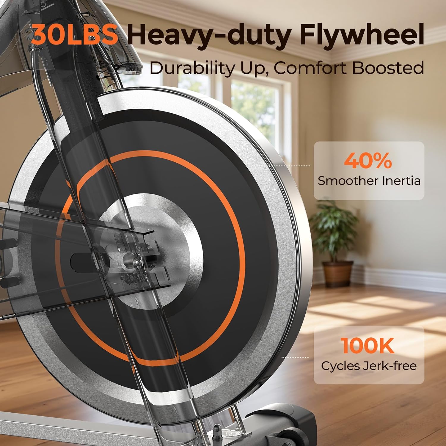 YOSUDA Exercise Bike, Brake Pad Stationary Bike for Home with Exclusive App, Magnetic Indoor Cycling Bike with 300 lb Weight Capacity, Low Noise, Tablet Holder and Fitness Courses for Weight Loss Black Classical Model