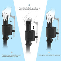 R&T Toilet Fill Valve, Anti Siphon Toilet Tank Replacement Kit, Universal Easy Install Toilet Parts Inside Tank A1320