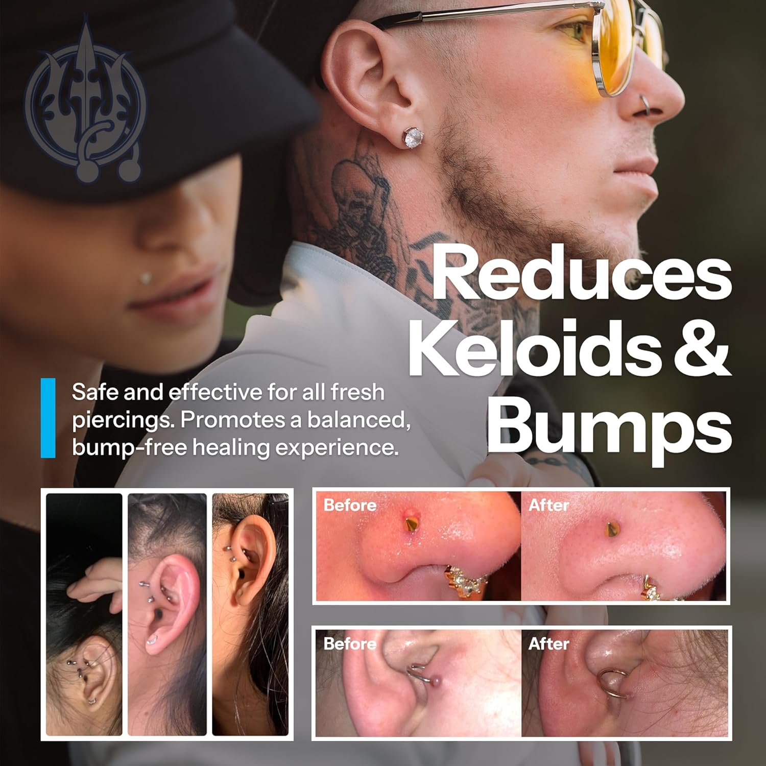 H2Ocean Body Piercing Foam Soap - Organic Sea Salt Aftercare with Aloe Vera, Alcohol-Free, Unscented, Vegan & Gentle Cleansing Tattoo and Piercing Soap for Healing & Moisturizing - 1.7oz 1.7 Fl Oz (Pack of 1)