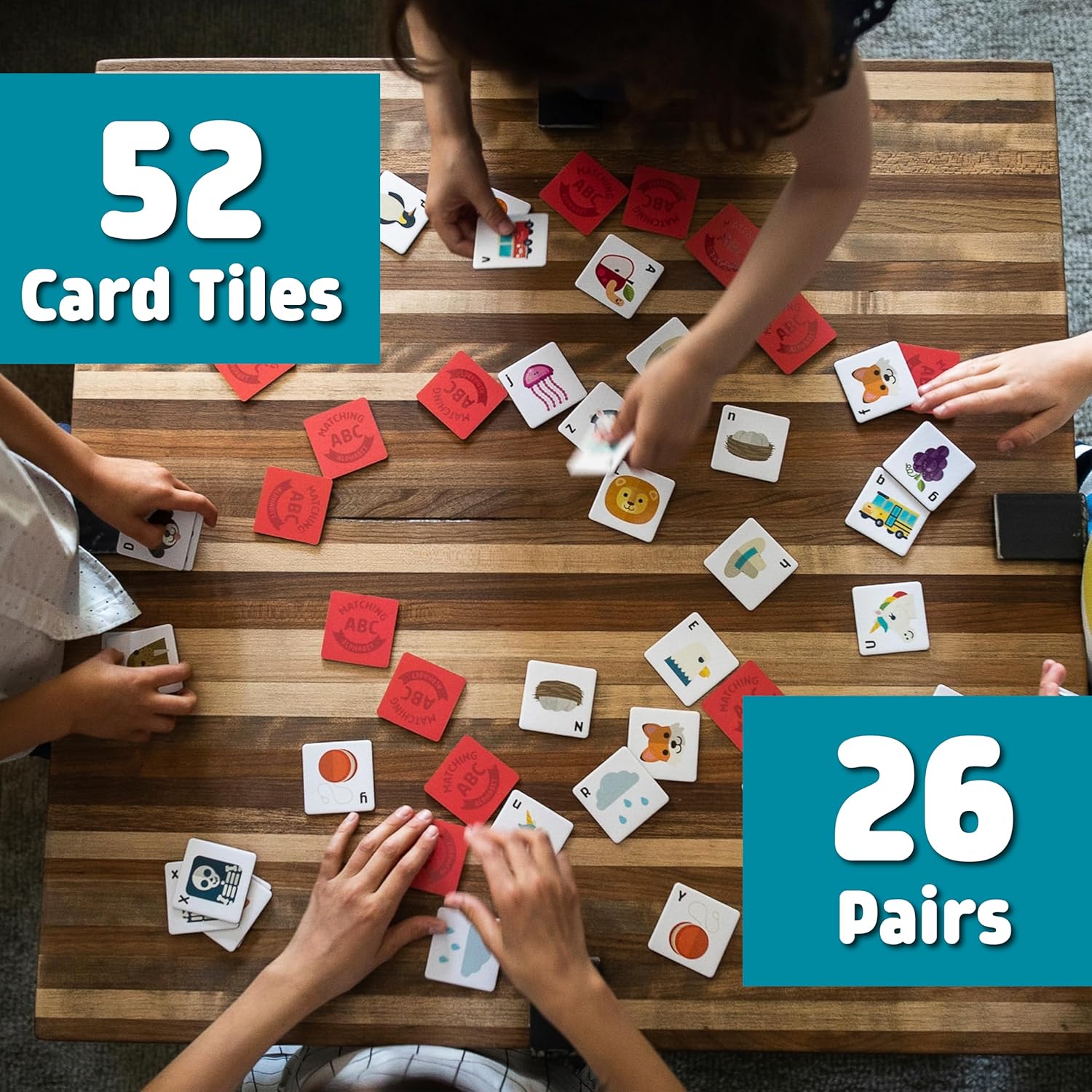 Chuckle & Roar Alphabet Matching Memory Game for Kids Ages 3+ – Preschool Letter Matching Board Game for Toddlers, Uppercase & Lowercase ABC Learning Game Multicolor