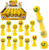 Liberty Imports 24 PCS Jumping Emoji Popper Spring Launchers Toy Bouncy Party Favors Supplies and Goodie Bag Fillers for Kids, Toddlers (Classic)