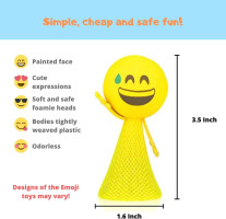 Liberty Imports 24 PCS Jumping Emoji Popper Spring Launchers Toy Bouncy Party Favors Supplies and Goodie Bag Fillers for Kids, Toddlers (Classic)