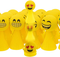 Liberty Imports 24 PCS Jumping Emoji Popper Spring Launchers Toy Bouncy Party Favors Supplies and Goodie Bag Fillers for Kids, Toddlers (Classic)