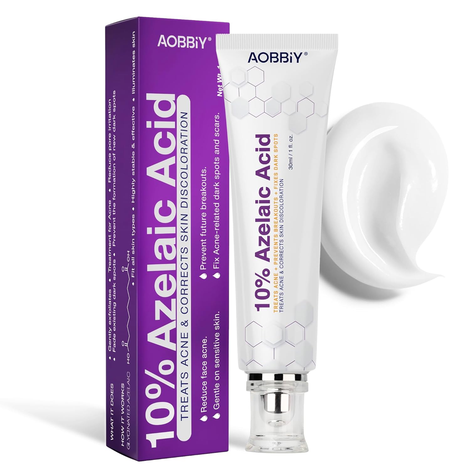 Azelaic Acid Acne Cream: Azelaic Acid For Face - Premium Azelaic Acid Cream - Face Skin and Beauty Care - Azelaic Acid Facial Cream, 1.01 Oz