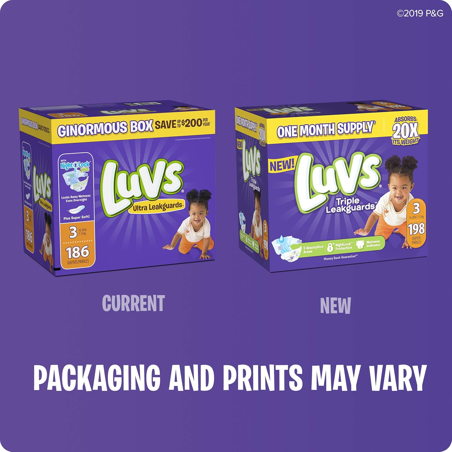 Luvs Luvs Triple leakguards Diapers Size 1 104 Count, 104 Count