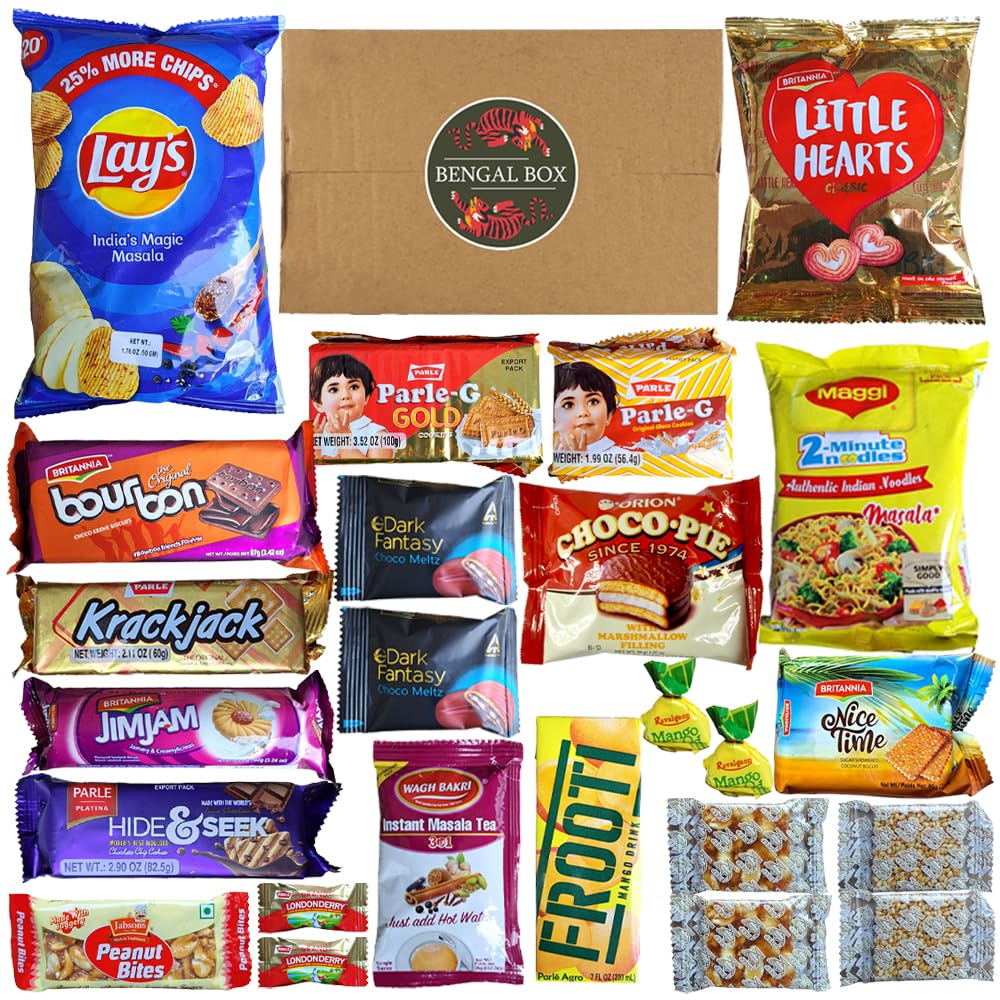 Wholesale BENGAL BOX Indian Snack Box Assortment 24 Piece, Individually ...