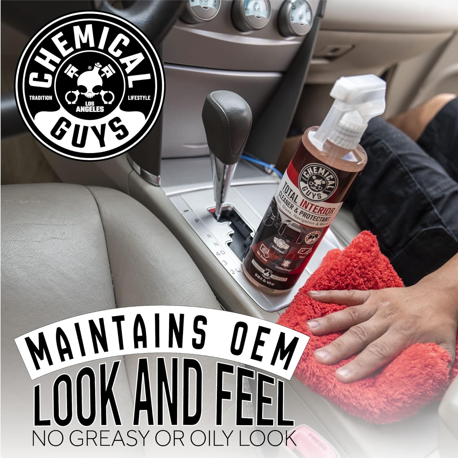 Chemical Guys SPI22516 Total Interior Cleaner & Protectant (Safe on Dash, Leather, Vinyl, Plastics, Trim, Glass, Fabric & More), 16 fl oz (Black Cherry Scent) 16.00 Fl Oz (Pack of 1) Black Cherry 2 Pack