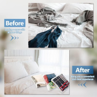 20pcs Clear Vinyl Zippered Storage Bags for Sweater Clothes, Bed Sheet Organizer, 10.5 x 10.5 x 2.4 Inch 10.5*10.5*2.4inches(20Pcs)