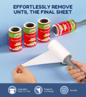 4X Extra Sticky Lint Roller for Pet Hair, Lint Rollers 315 Sheets Mega Value Set, Pet Hair Remover with 3 Upgraded Handle 3 Rollers, Portable Lint Remover for Clothes, Furniture, Dog & Cat Hair 3 Handles + 315 Sheets