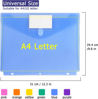 Tamaki 6 Pack Binder Pocket, Plastic Folders with Label, Binder Organizer, Binder Dividers with Pockets, Letter Size, Assorted Colors 6 Pack-multicolor