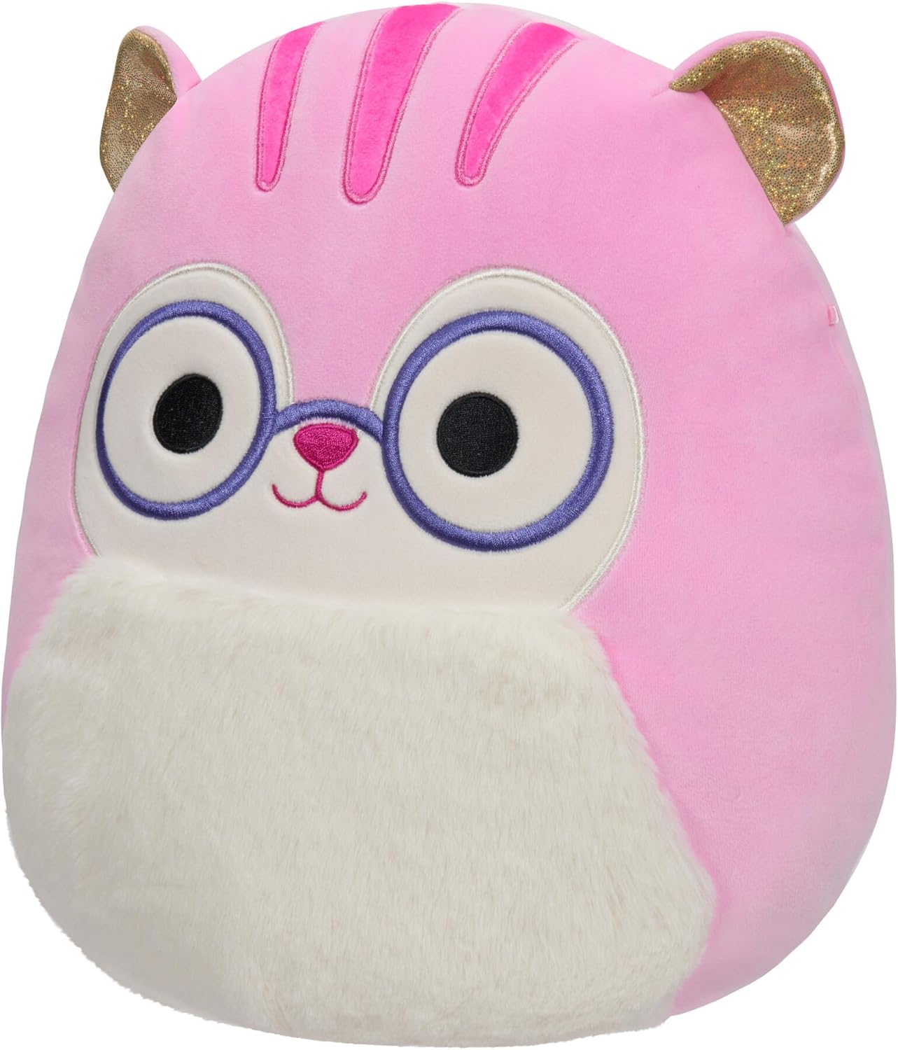 Squishmallows Original 12-Inch TJ Pink Squirrel with Glasses - Medium-Sized Ultrasoft Official Jazwares Plush