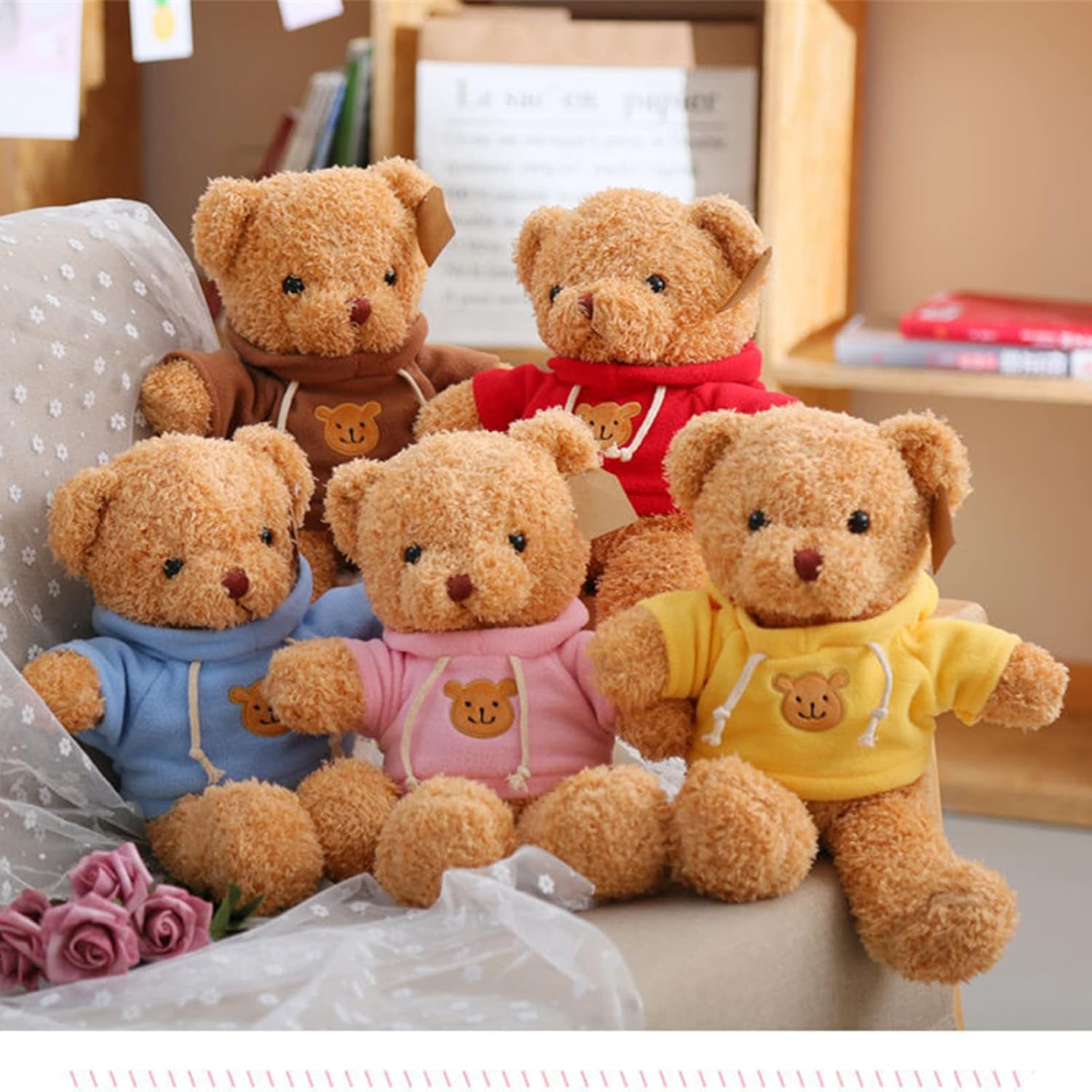 11.8 inches Teddy Bear Stuffed Animals Soft Plush Cute Teddy Bear Doll for Boys Girls (Blue)