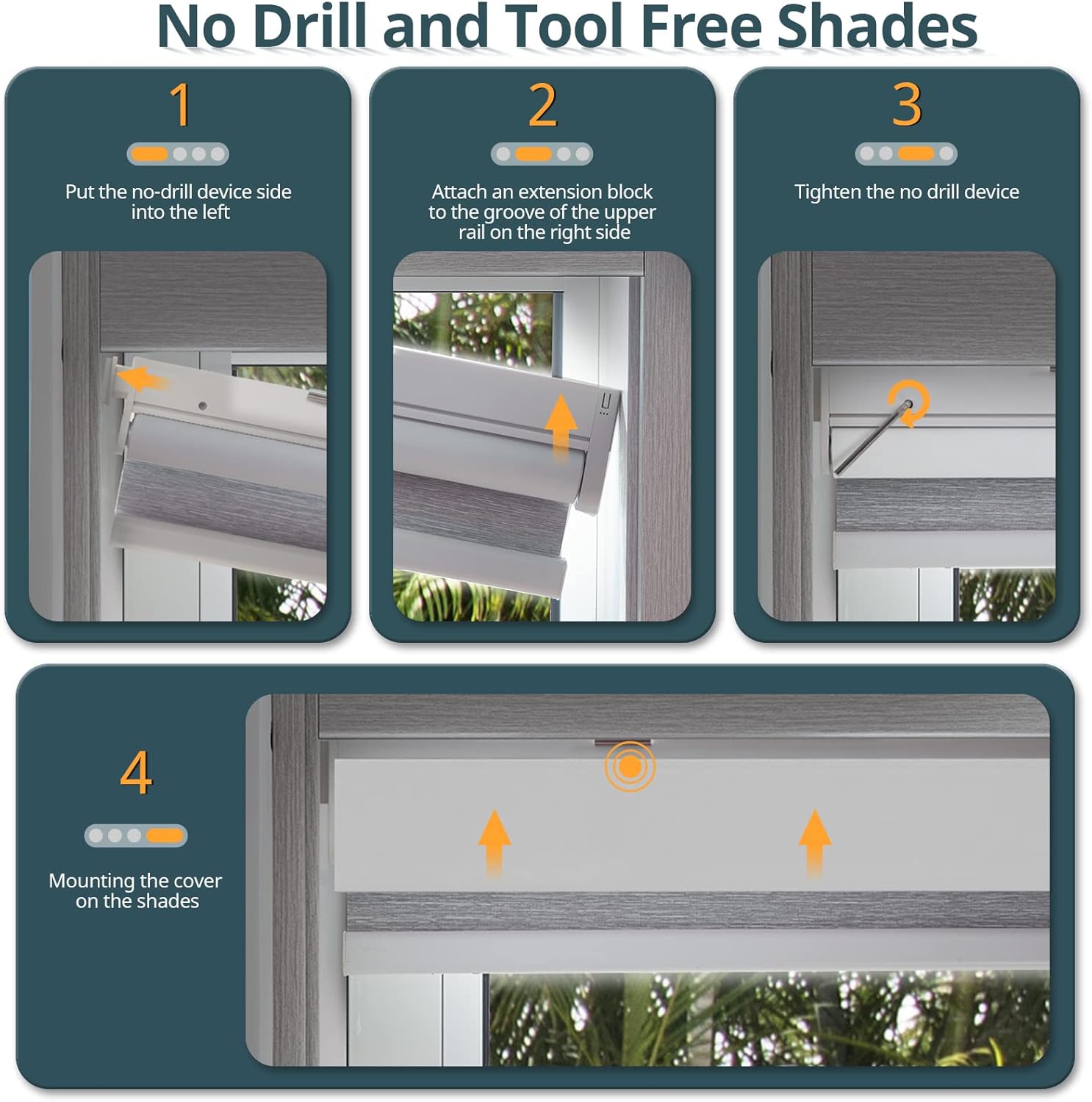 Motorized Blinds No Drill Automatic Blinds for Windows Cordless Roller Shades Electric Blinds with Remote Control Smart Blinds (White, 27 x 72) White 27