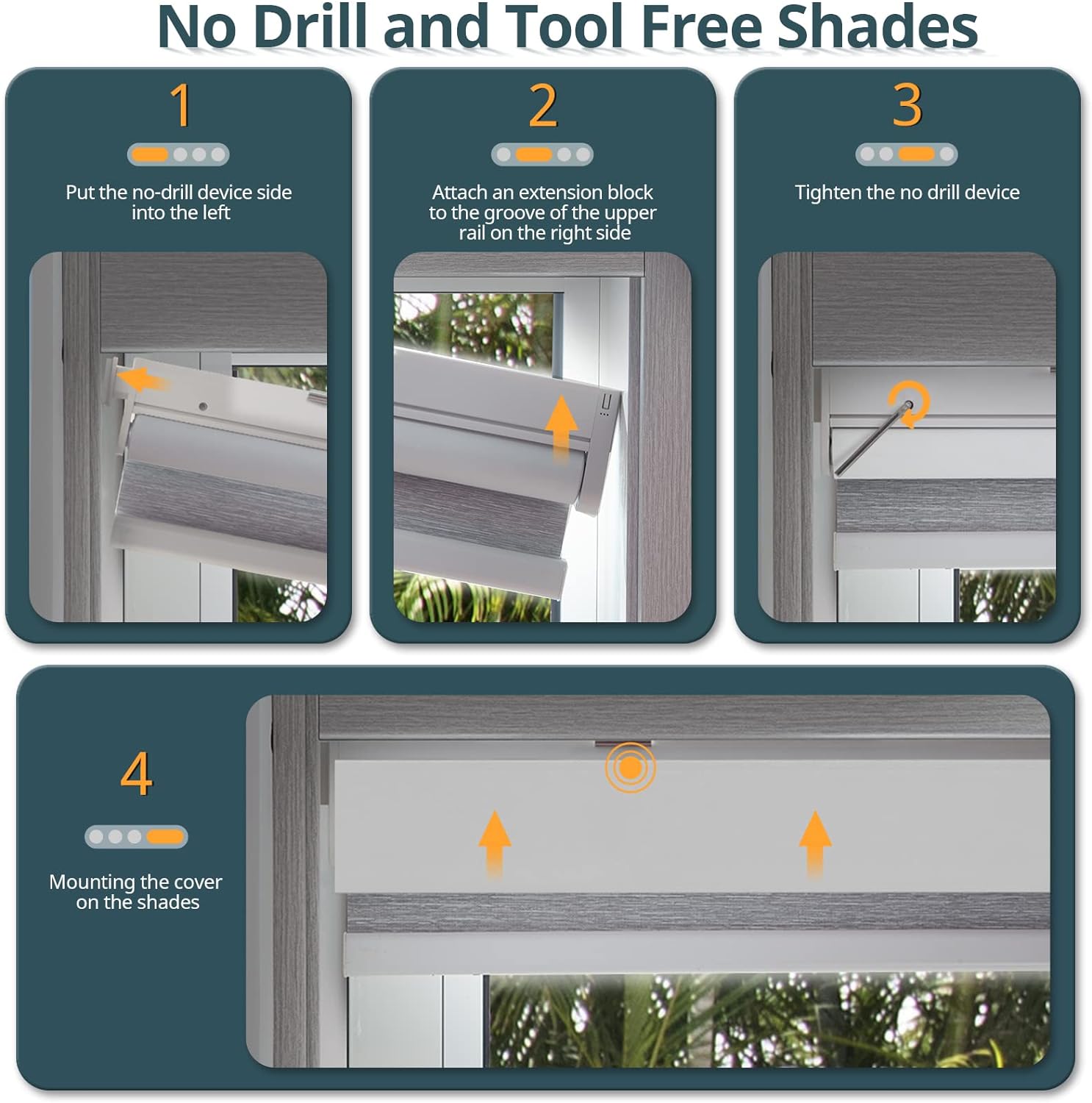 Motorized Blinds No Drill Automatic Blinds for Windows Cordless Roller Shades Electric Blinds with Remote Control Smart Blinds (White, 27 x 72) White 27