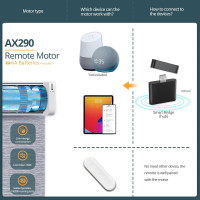 Motorized Automatic Cordless Roller Shades Electric Blinds with Remote Control - Smart Blinds (White, 27 x 72) White 27