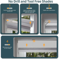 Motorized Blinds No Drill Automatic Blinds for Windows Cordless Roller Shades Electric Blinds with Remote Control Smart Blinds (White, 27 x 72) White 27