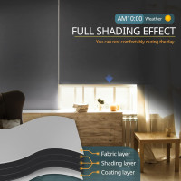 Motorized Blinds No Drill Automatic Blinds for Windows Cordless Roller Shades Electric Blinds with Remote Control Smart Blinds (White, 27 x 72) White 27