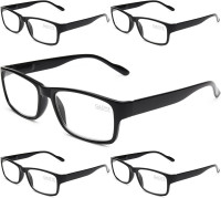 Gaoye Professional Reading Glasses for All Day - Computer Readers with Blue Light Protection - Value Pack B1-5 Pack Light Black 1.5 x