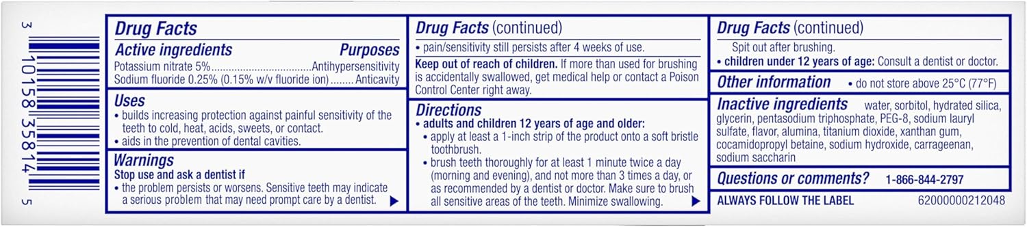 Sensodyne Clinical White Toothpaste Clinically Proven Whitening for Sensitive Teeth, Stain Protector, 3.4 oz x 3 Mint 3.4 Ounce (Pack of 3)
