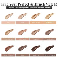 Jerome Alexander MagicMinerals AirBrush Foundation – 2 Piece Set with Airbrush Foundation and Kabuki Brush - Spray Makeup with Anti-aging Ingredients for Smooth Radiant Skin - Light Medium 04 Light Medium 1.8 Fl Oz (Pack of 1)