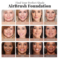 Jerome Alexander MagicMinerals AirBrush Foundation – 2 Piece Set with Airbrush Foundation and Kabuki Brush - Spray Makeup with Anti-aging Ingredients for Smooth Radiant Skin - Light Medium 04 Light Medium 1.8 Fl Oz (Pack of 1)