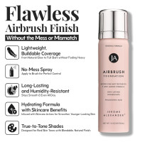 Jerome Alexander MagicMinerals AirBrush Foundation – 2 Piece Set with Airbrush Foundation and Kabuki Brush - Spray Makeup with Anti-aging Ingredients for Smooth Radiant Skin - Light Medium 04 Light Medium 1.8 Fl Oz (Pack of 1)