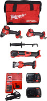 Milwaukee 3698-24MT 18V Fuel 4-Tool Cordless Combo Kit with 6.0Ah 3.0Ah Lithium Ion Batteries