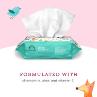 Amazon Brand - Mama Bear Gentle Fragrance Free Baby Wipes, Hypoallergenic, Sensitive Skin, Unscented, 800 Count (8 Packs of 100) 100 Count (Pack of 8)