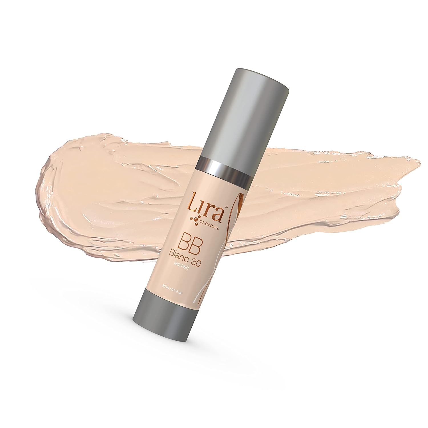 Lira Clinical BB Cream - SPF 30 Tinted BB Cream with PSC & Vitamins - Full Coverage - 0.7 fl oz. (Blanc 30) 0.7 Fl Oz (Pack of 1) BB Blanc 30