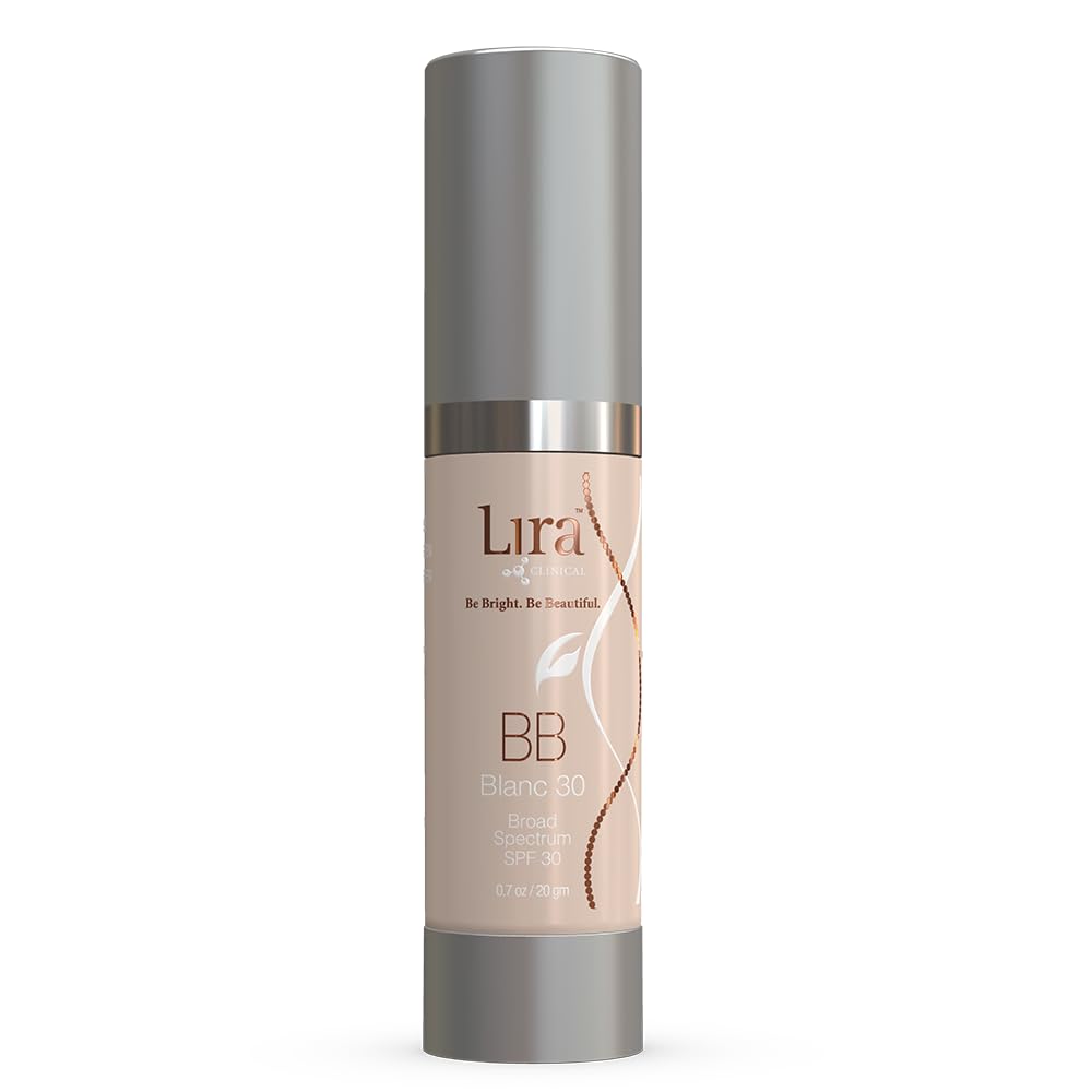 Lira Clinical BB Cream - SPF 30 Tinted BB Cream with PSC & Vitamins - Full Coverage - 0.7 fl oz. (Blanc 30) 0.7 Fl Oz (Pack of 1) BB Blanc 30