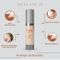 Lira Clinical BB Cream - SPF 30 Tinted BB Cream with PSC & Vitamins - Full Coverage - 0.7 fl oz. (Blanc 30) 0.7 Fl Oz (Pack of 1) BB Blanc 30