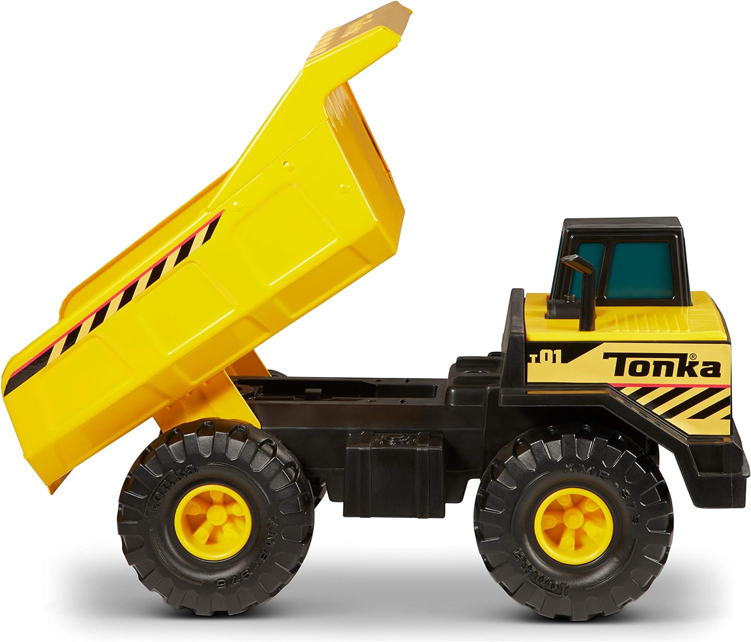 Funrise Tonka Steel Mighty Dump Truck, Yellow, Black, 10.25