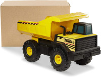 Funrise Tonka Steel Mighty Dump Truck, Yellow, Black, 10.25
