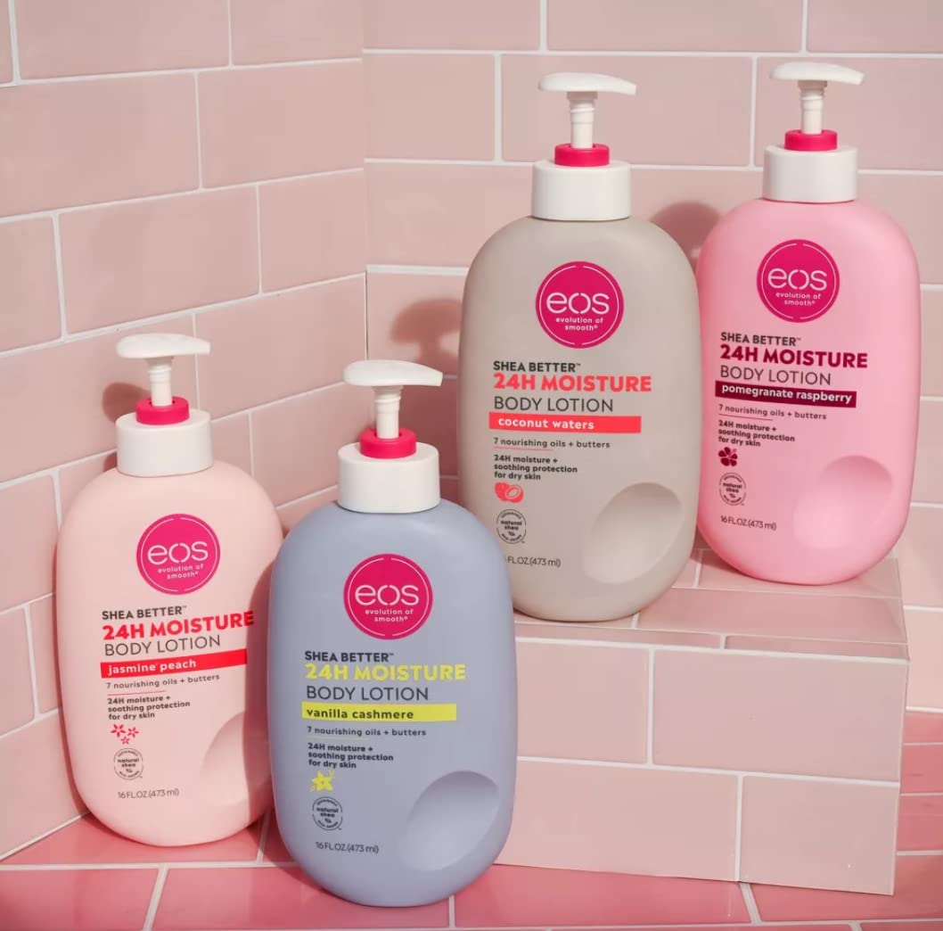 EOS Eos Shea Better Body Lotion - Vanilla Cashmere & Fresh Cozy | Bundle of two | 16 Oz 16.00 Fl Oz (Pack of 2)