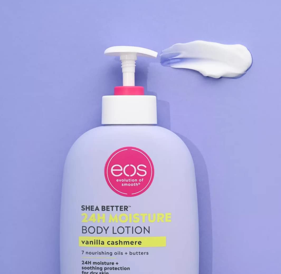 EOS Eos Shea Better Body Lotion - Vanilla Cashmere & Fresh Cozy | Bundle of two | 16 Oz 16.00 Fl Oz (Pack of 2)
