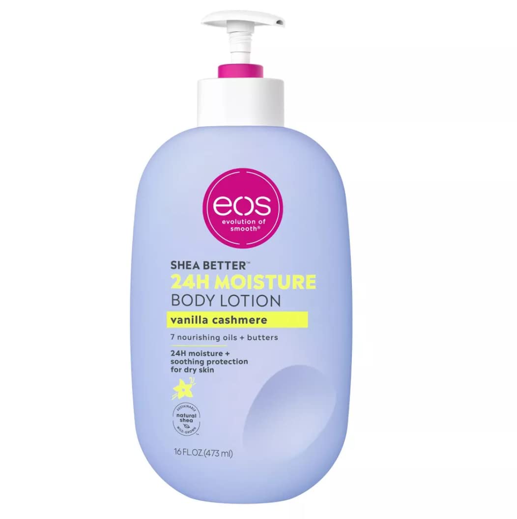 EOS Eos Shea Better Body Lotion - Vanilla Cashmere & Fresh Cozy | Bundle of two | 16 Oz 16.00 Fl Oz (Pack of 2)