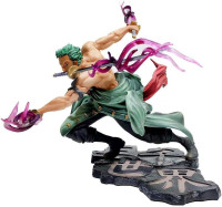 ariarly Roronoa Zoro One Piece Figure,Anime Figure Sauron Three Swords Zoro Statue Three Thousand World Zoro Figure Realistic Anime Character Model Ornament